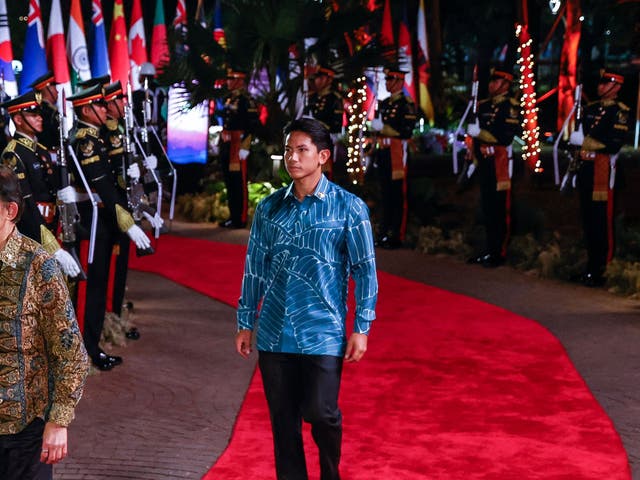 <p>Brunei’s Prince Abdul Mateen arrives for a gala dinner at the ASEAN Summit in Jakarta on 6 September 2023</p>