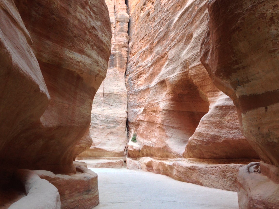 The centre of Petra is reached through a narrow gorge known as the Siq