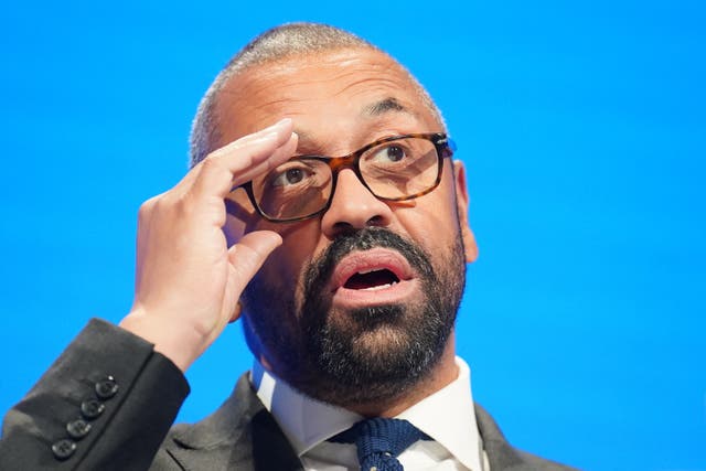 Foreign Secretary James Cleverly said Israel had a right to defend itself proportionately (Stefan Rousseau/PA)