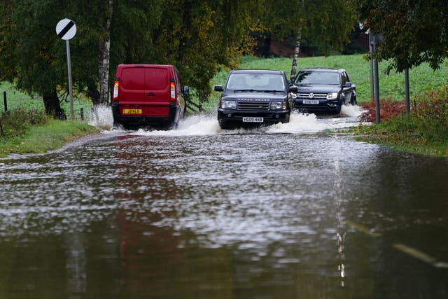 Scotland is still facing travel disruption as the clear up from the weekend’s rainfall (Jane Barlow/PA)