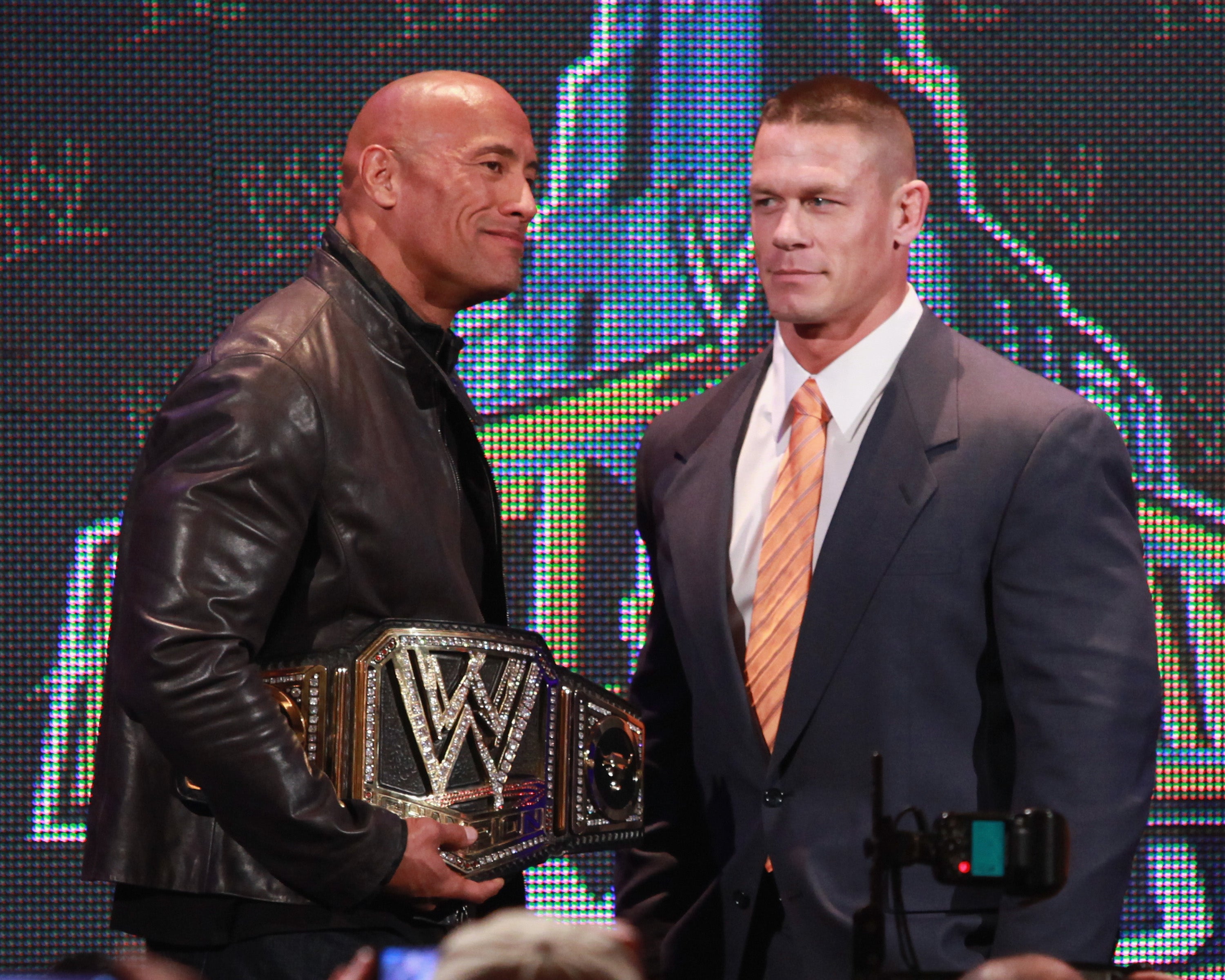 <p>Dwayne Johnson and John Cena</p>