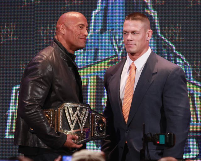 <p>Dwayne Johnson and John Cena</p>