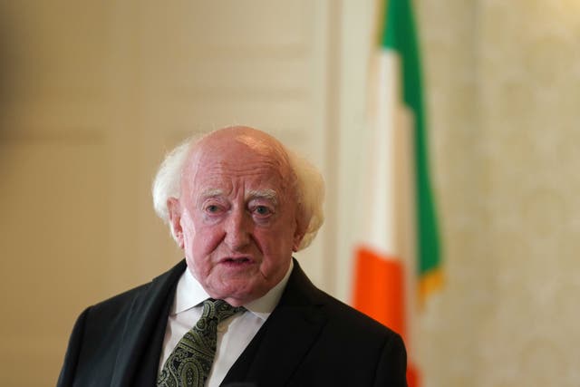 President Michael D Higgins has called for an end to the violence in Israel and Gaza (Brian Lawless/PA)