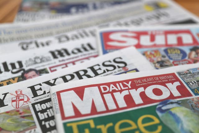 Newspaper group Reach said both print and digital revenues fell in the third quarter (Andrew Matthews/PA)