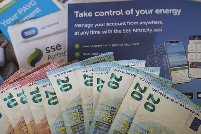 Three 150-euro electricity credits, up to 1,250 euro relief for mortgage holders and a double child benefit are among the measures expected in the Budget and a cost-of-living package to be announced on Tuesday (PA)