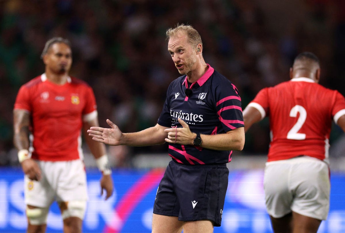 Referees assigned for Rugby World Cup quarter-finals – including England’s record-breaking official