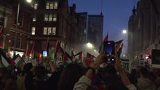 Huge crowd chants ‘free Palestine’ in front of Israel’s London embassy