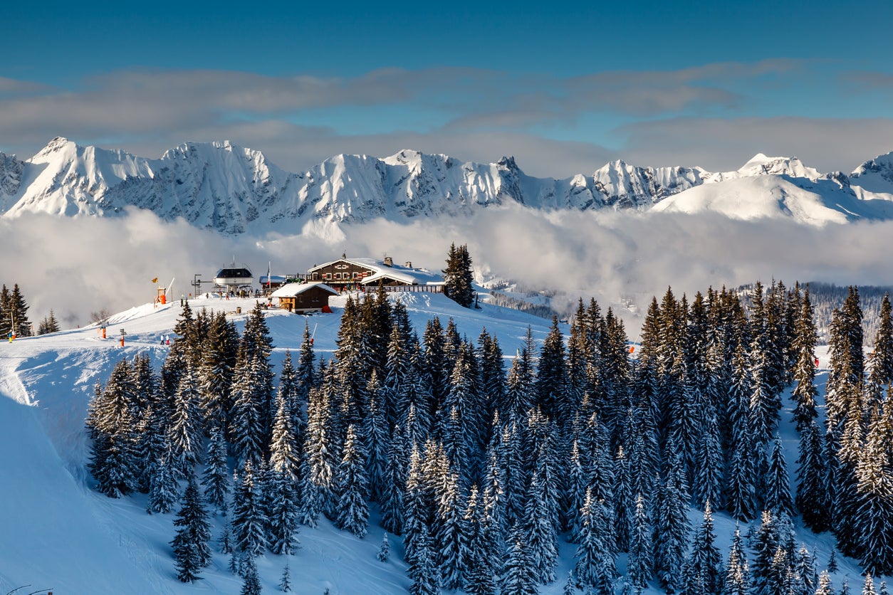 This exclusive destination in the Alps twinkles in front of Mont Blanc