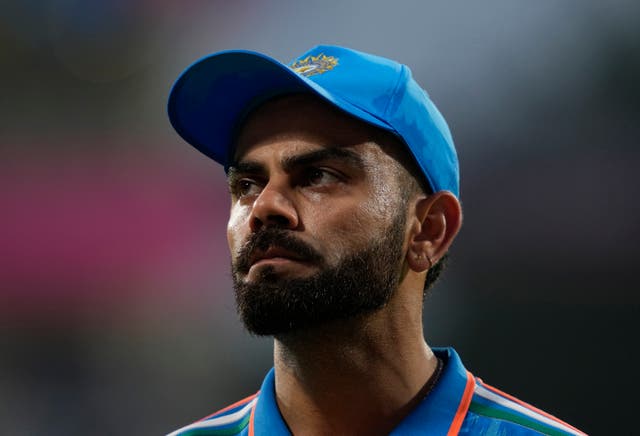 <p>Virat Kohli fields during the ICC Men's Cricket World Cup match between India and Australia in Chennai</p>