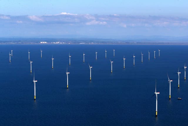 The UK has become a world leader in offshore wind power (Peter Byrne/PA)