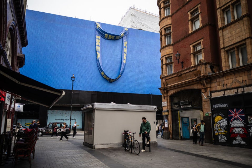 The iconic Topshop building on Oxford Street has been taken over by Ikea