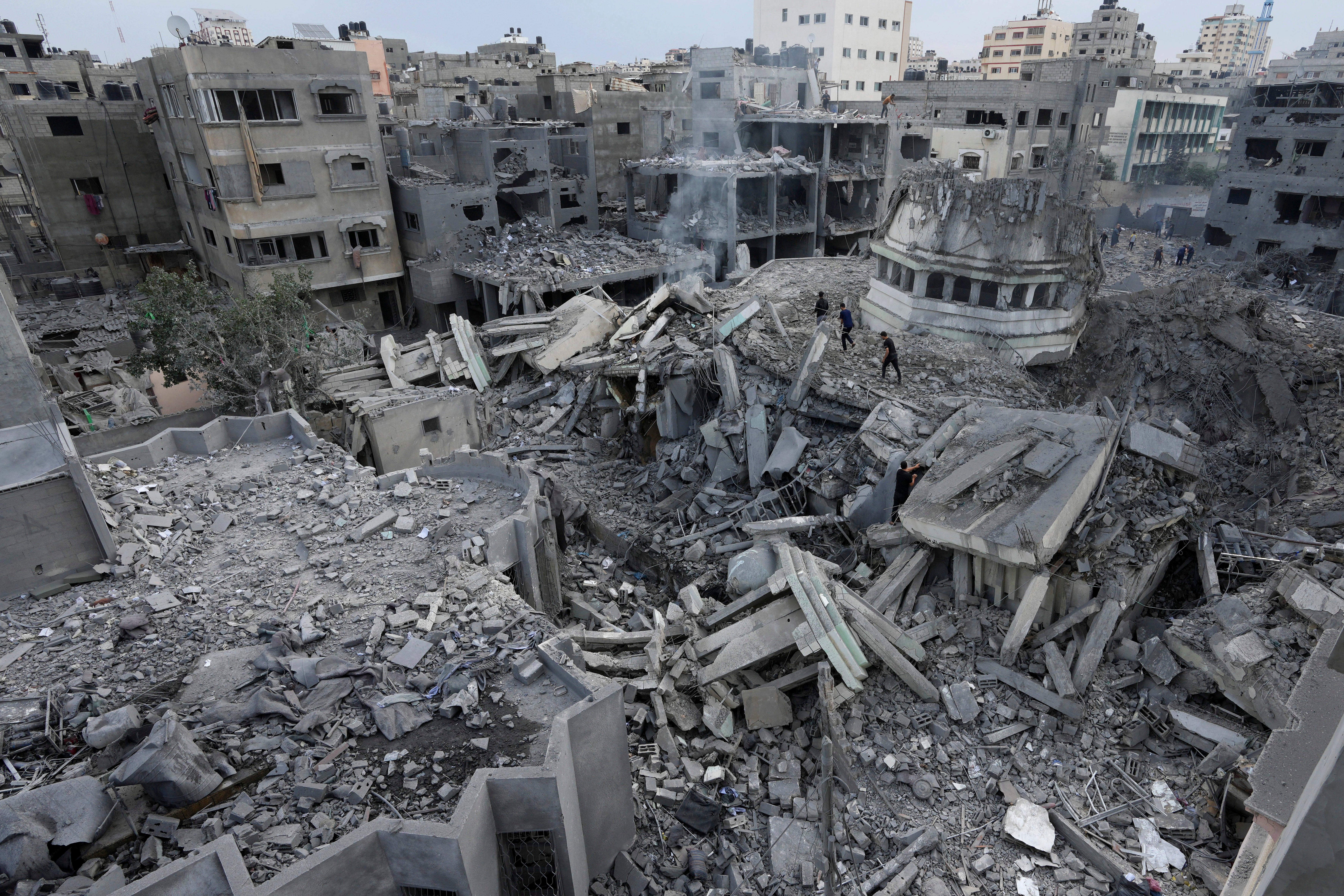 Unprecedented Israeli Bombardment Lays Waste To Upscale Rimal, The ...