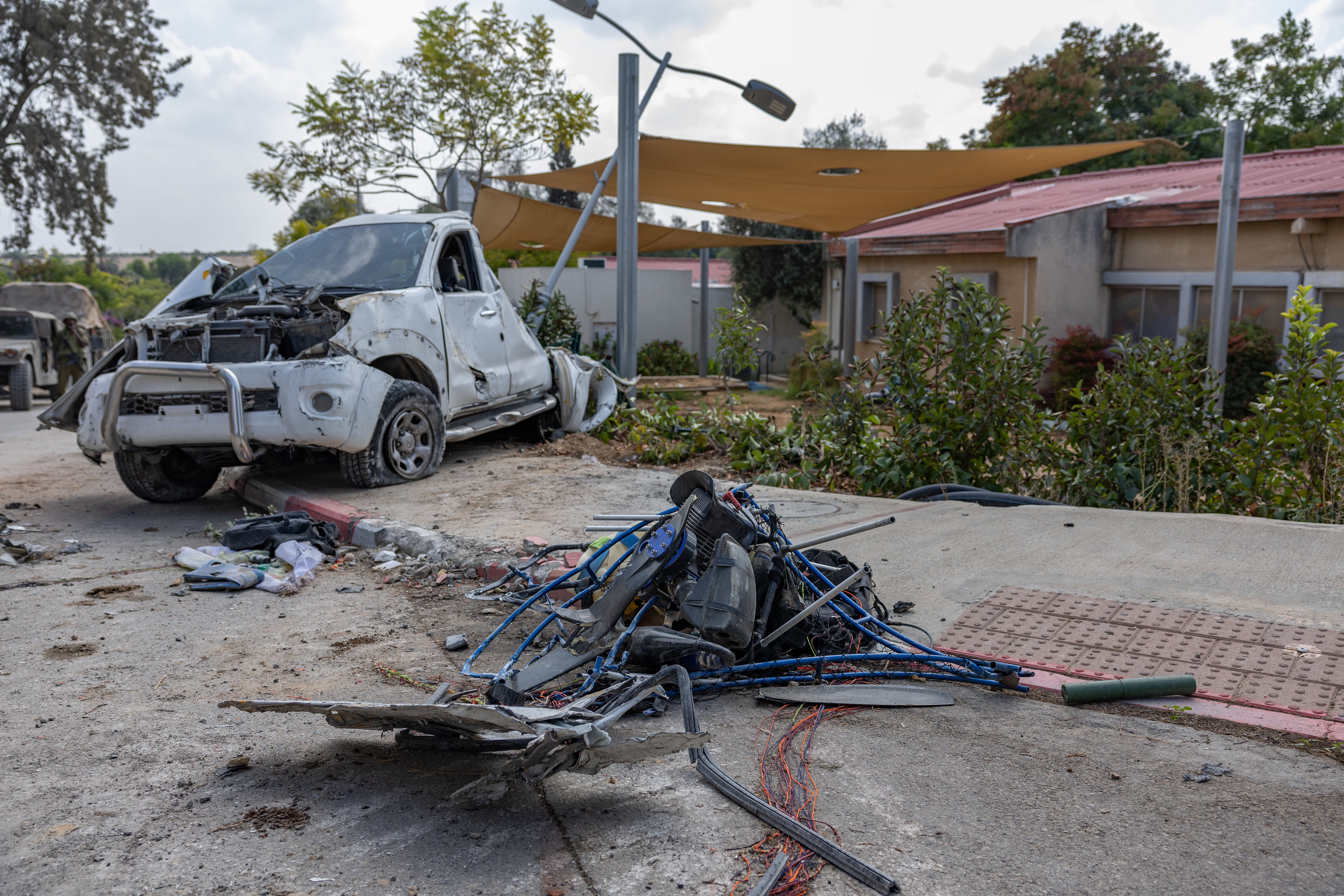 The aftermath of the Hamas attack on Kfar Aza