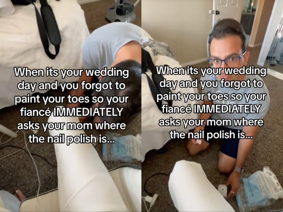 Groom praised for handling bride&rsquo;s beauty emergency on wedding day