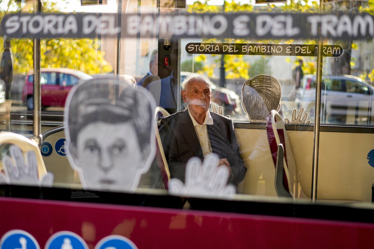 Rome buses recount story of a Jewish boy who avoided Nazi deportation by riding tram. He's now 92