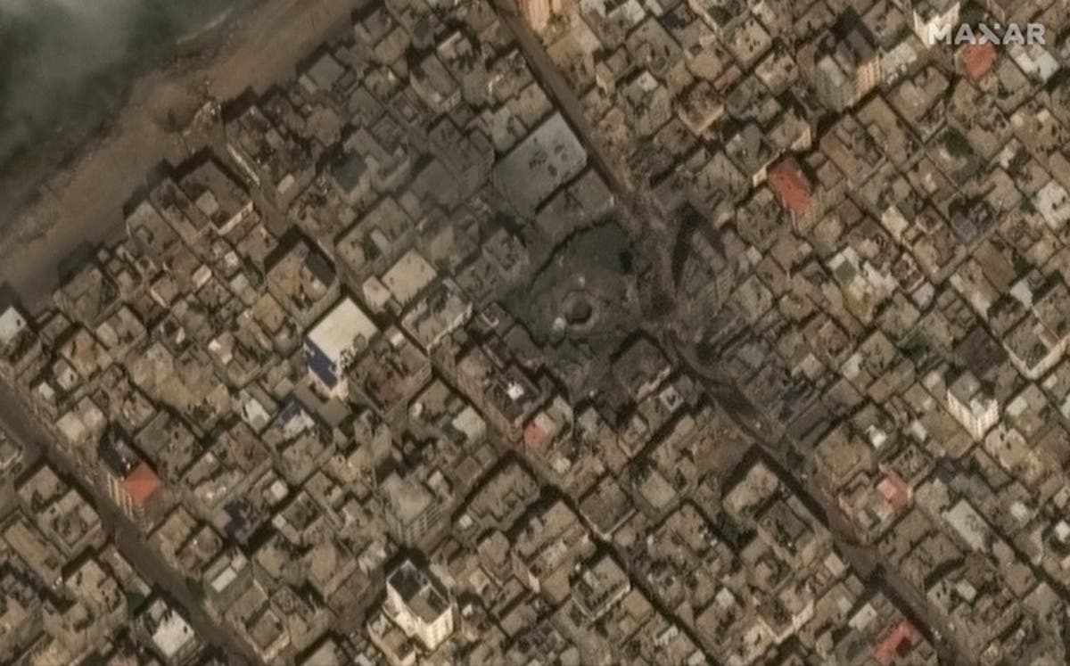 ガザの致命的な惨状を示す衛星画像