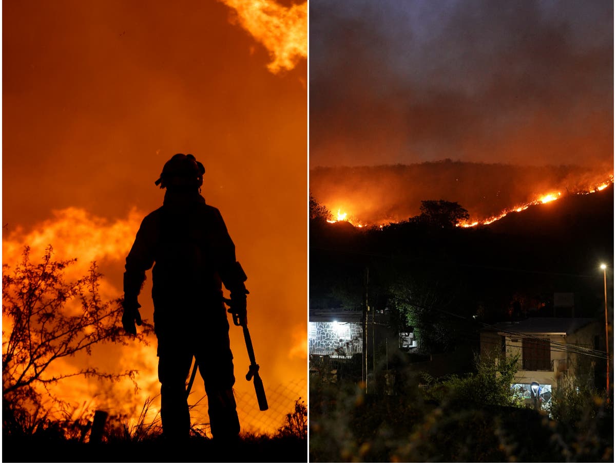 Argentina fires: Hundreds flee wall of flames tearing towards resort city ‘started by camper making coffee’ Argentina fires: Hundreds flee wall of flames tearing towards resort city ‘started by camper making coffee’