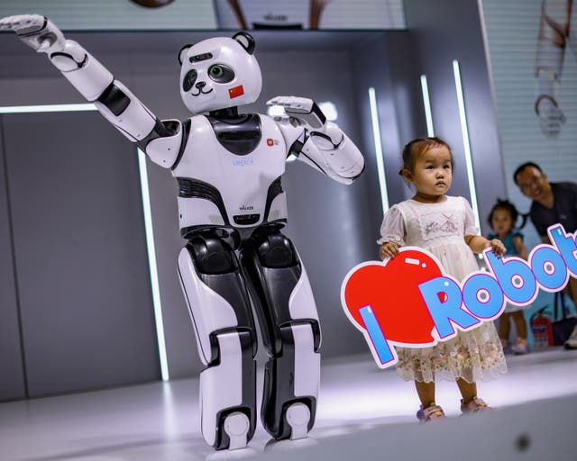 <p>UBTech Robotics showcases its Panda Robot at the World Robot Conference in August, 2023</p>
