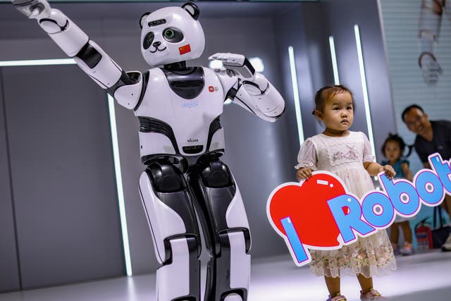 <p>UBTech Robotics showcases its Panda Robot at the World Robot Conference in August, 2023</p>
