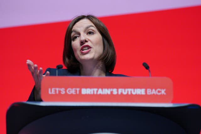 Shadow education secretary Bridget Phillipson speaks during the Labour Party Conference in Liverpool (Peter Byrne/PA)