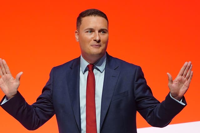 Shadow health secretary Wes Streeting speaks during the Labour Party conference in Liverpool (Peter Byrne/PA)
