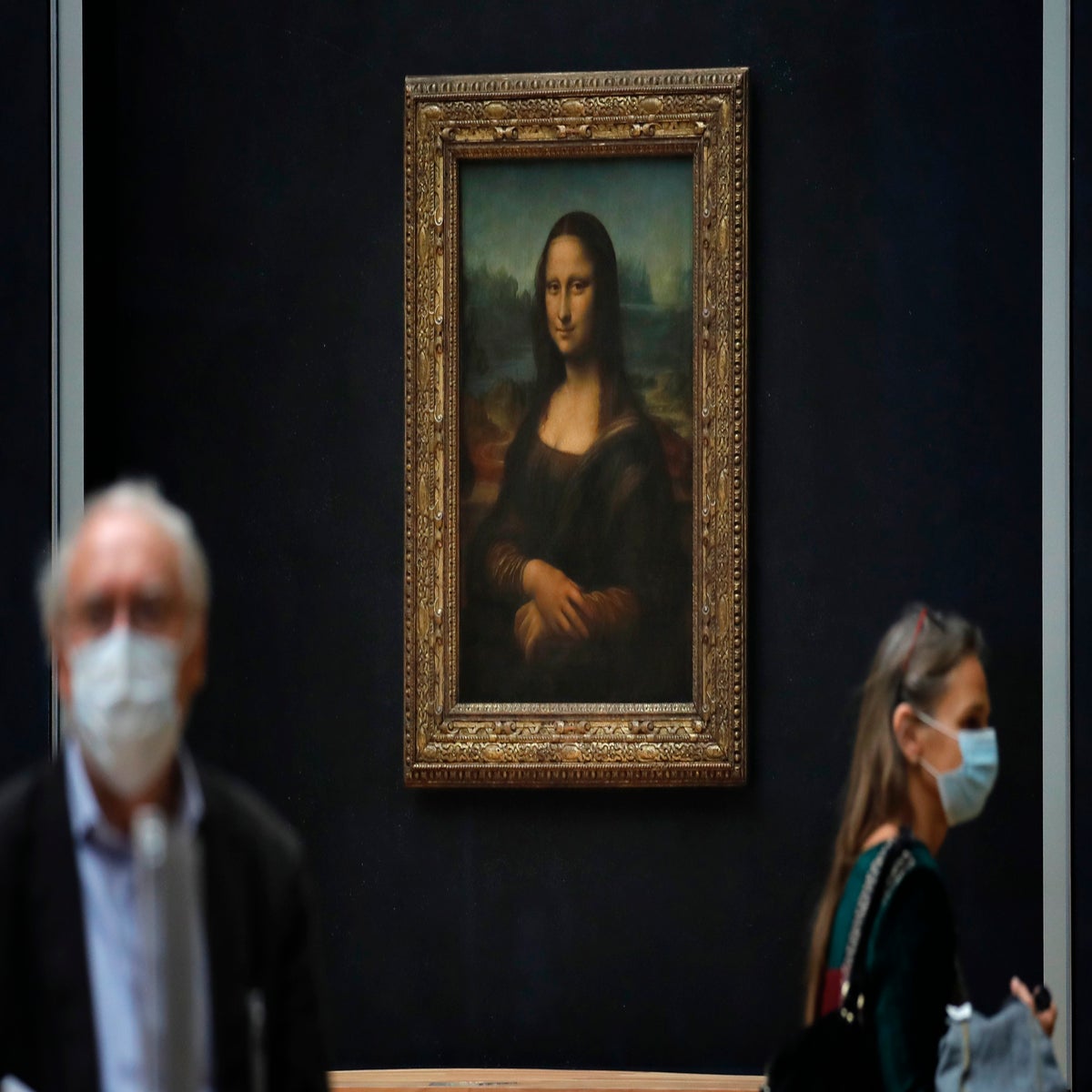 Décoration en Métal Mona Lisa, Métal, Noir, EPIKASA
