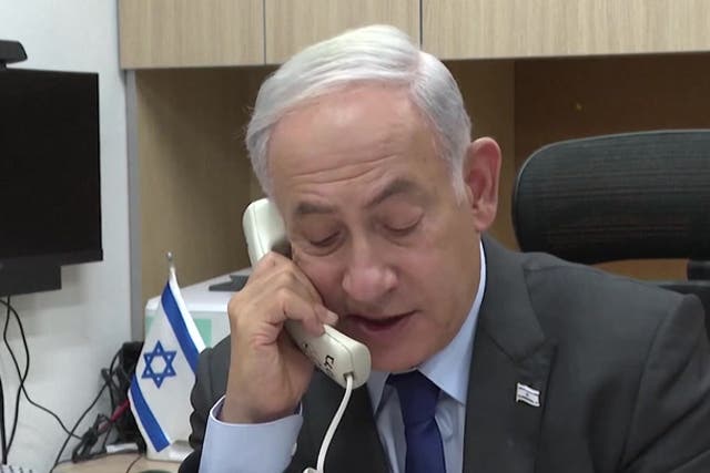 <p>Netanyahu thanks Joe Biden for  his support </p>
