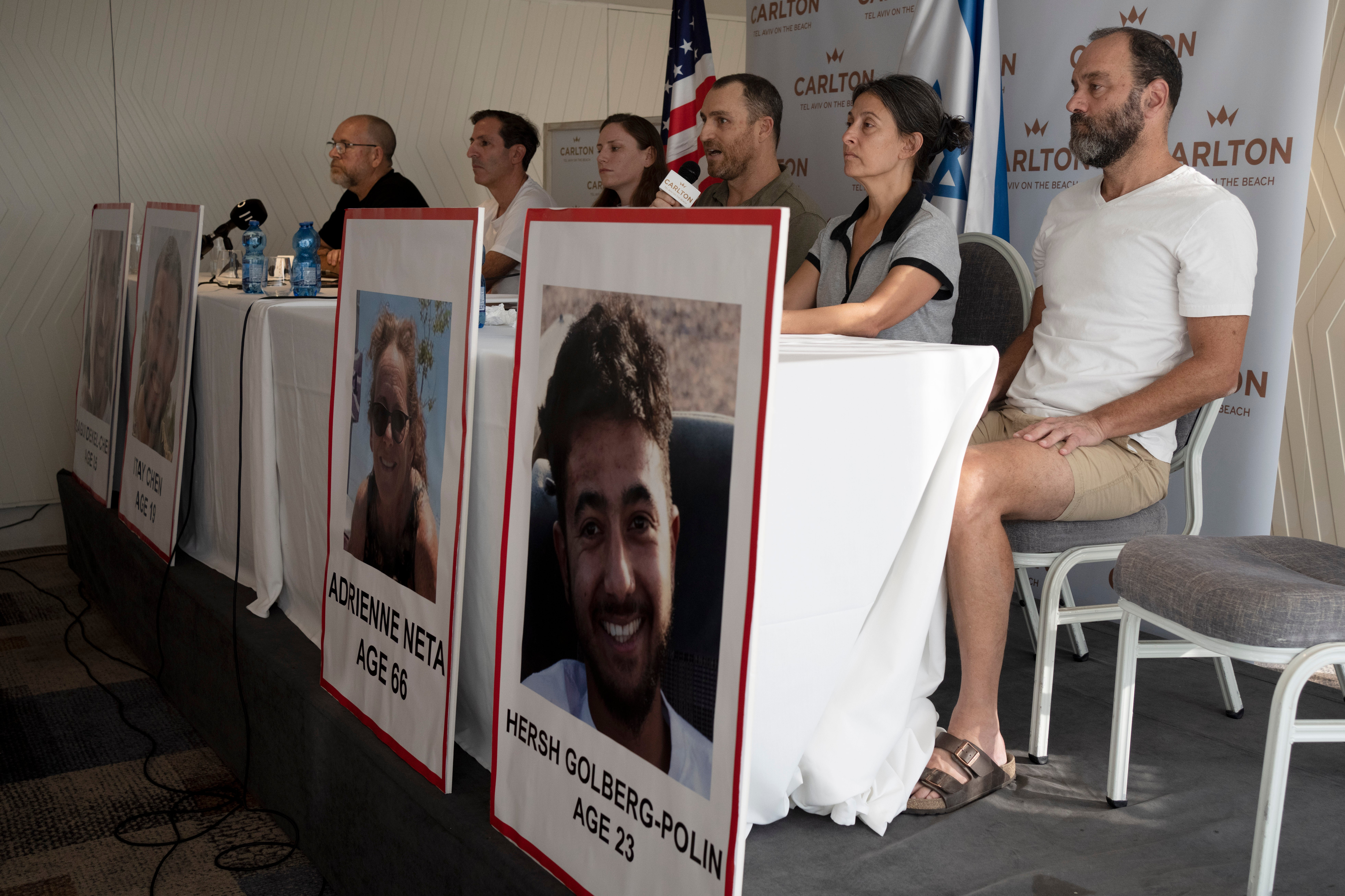 Relatives of US citizens that are missing since Saturday's surprise attack by Hamas militants