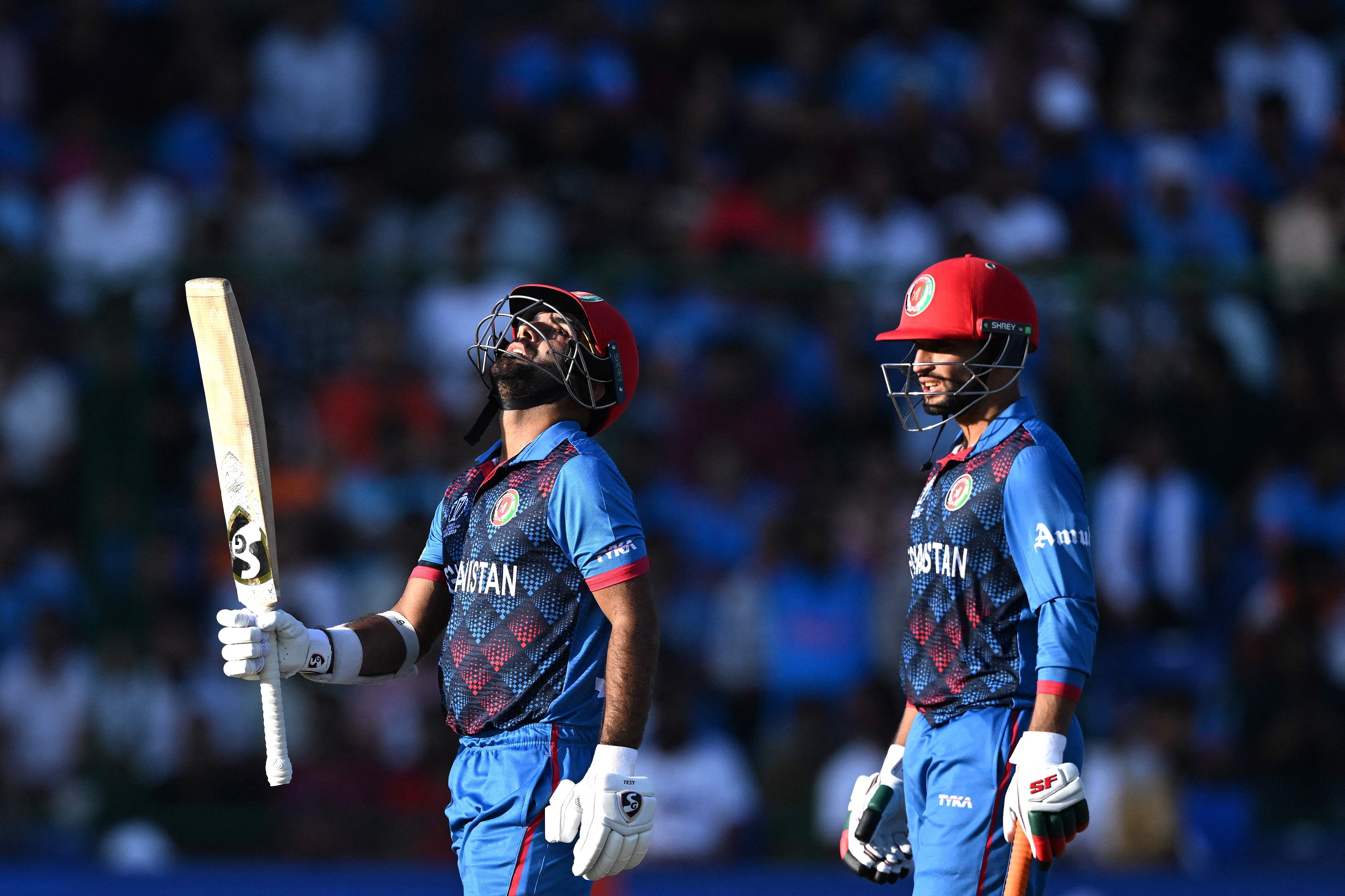 Afghanistan captain Hashmatullah Shahidi celebrated his half century