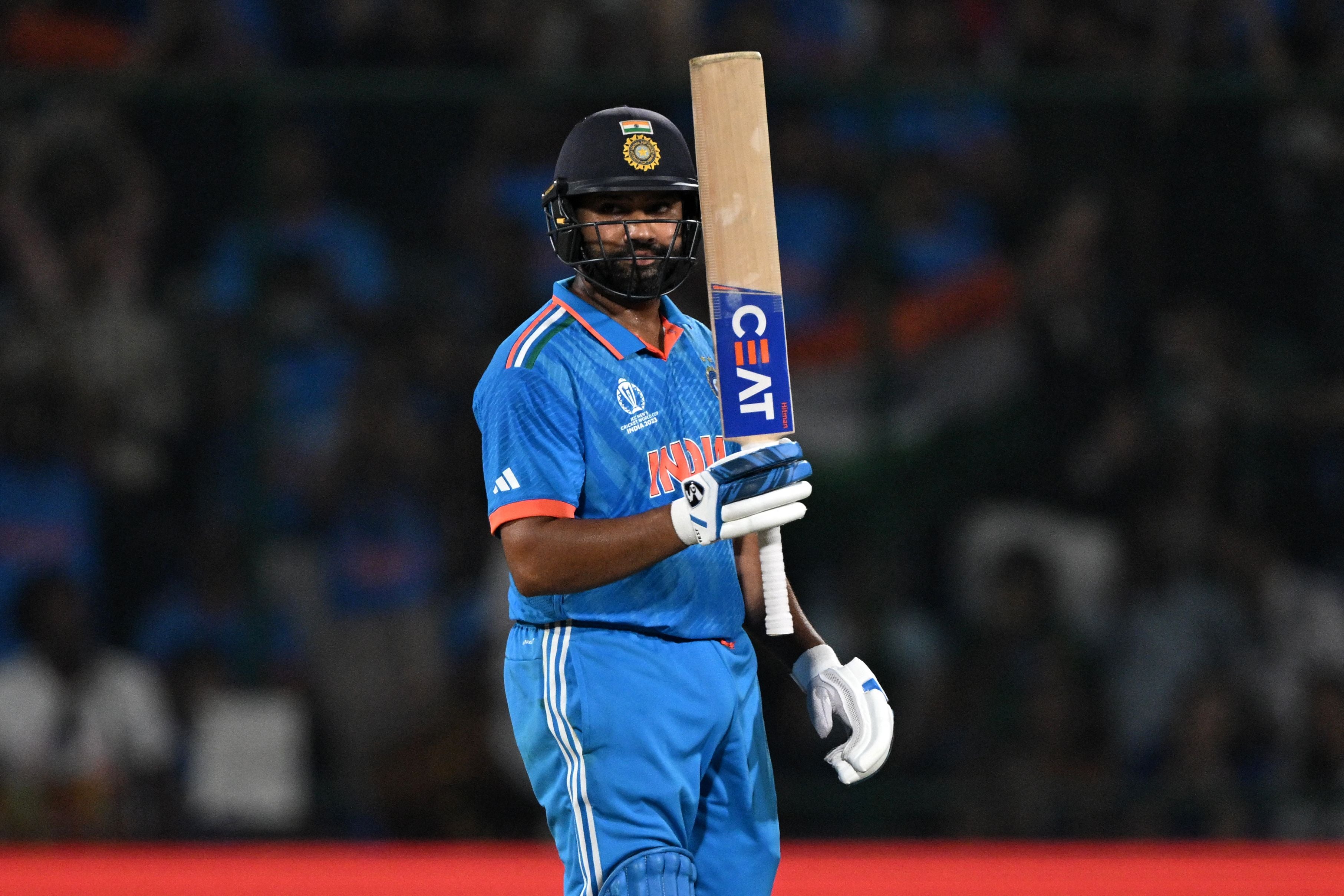 Rohit Sharma smashes six-hitting record in India's Cricket World Cup match  with Afghanistan | The Independent