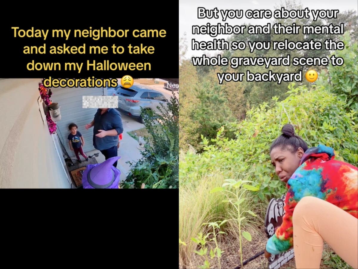 Woman shares compassionate response after being asked by neighbour to take down Halloween decorations Woman shares compassionate response after being asked by neighbour to take down Halloween decorations