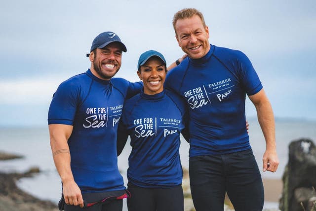 Ross Edgley, Dame Kelly Holmes and Sir Chris Hoy will compete in a relay race around the coast of the Firth of Forth next week (Talisker/PA)