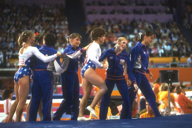 <p>Gymnast Mary Lou Retton in 1984 </p>