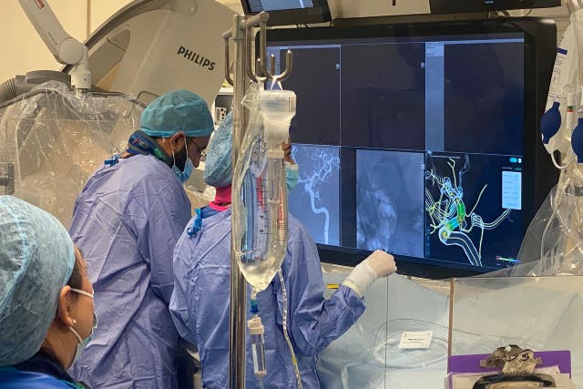 PreSize software being used by surgeons (Oxford Heartbeat/PA)