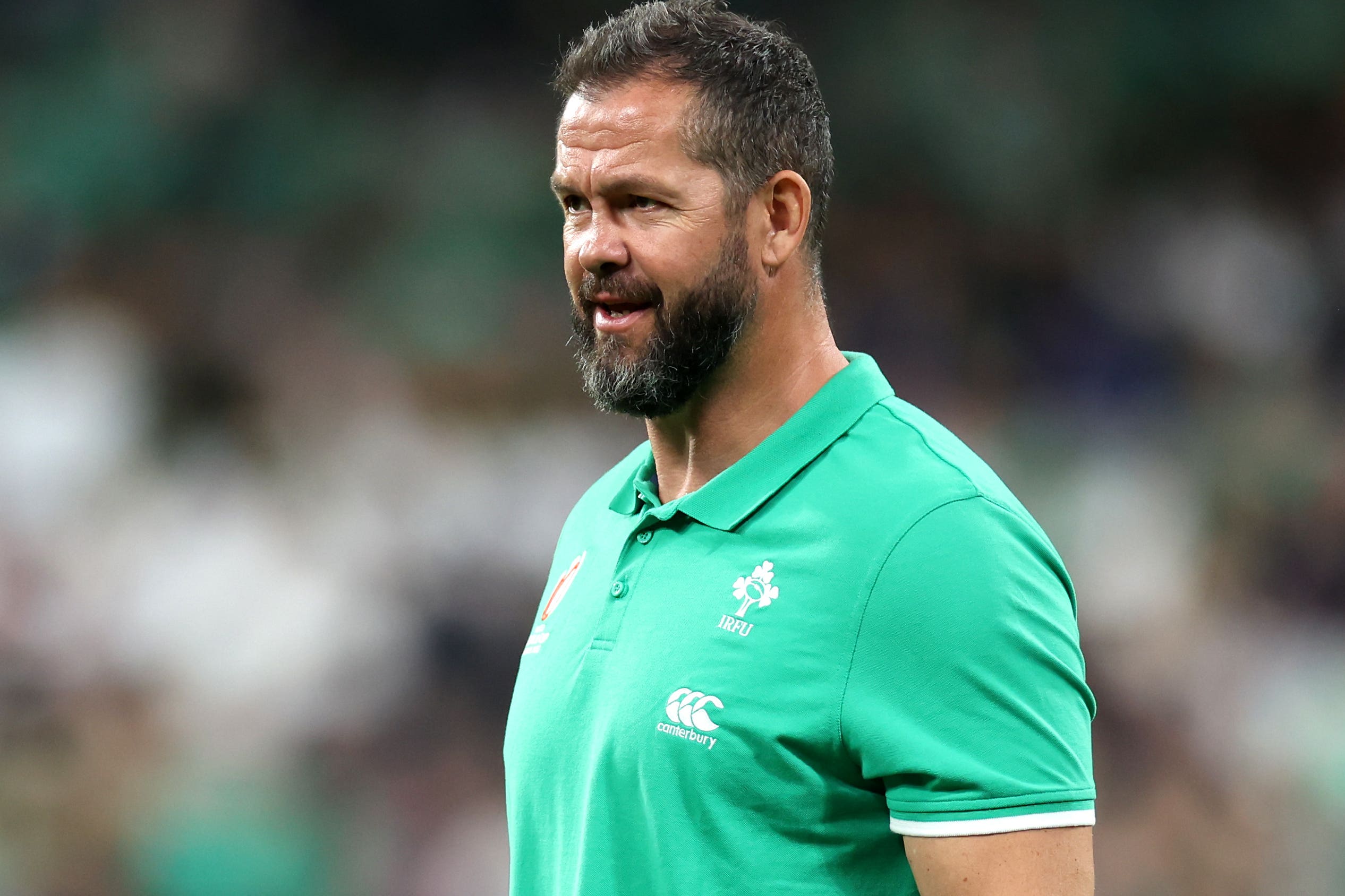 Ireland head coach Andy Farrell is preparing for a World Cup quarter-final with New Zealand (Bradley Collyer/PA)