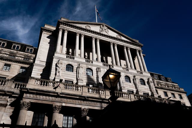 The Bank of England is expecting the UK economy to grow slower than previously thought in the next few months (Aaron Chown/PA)