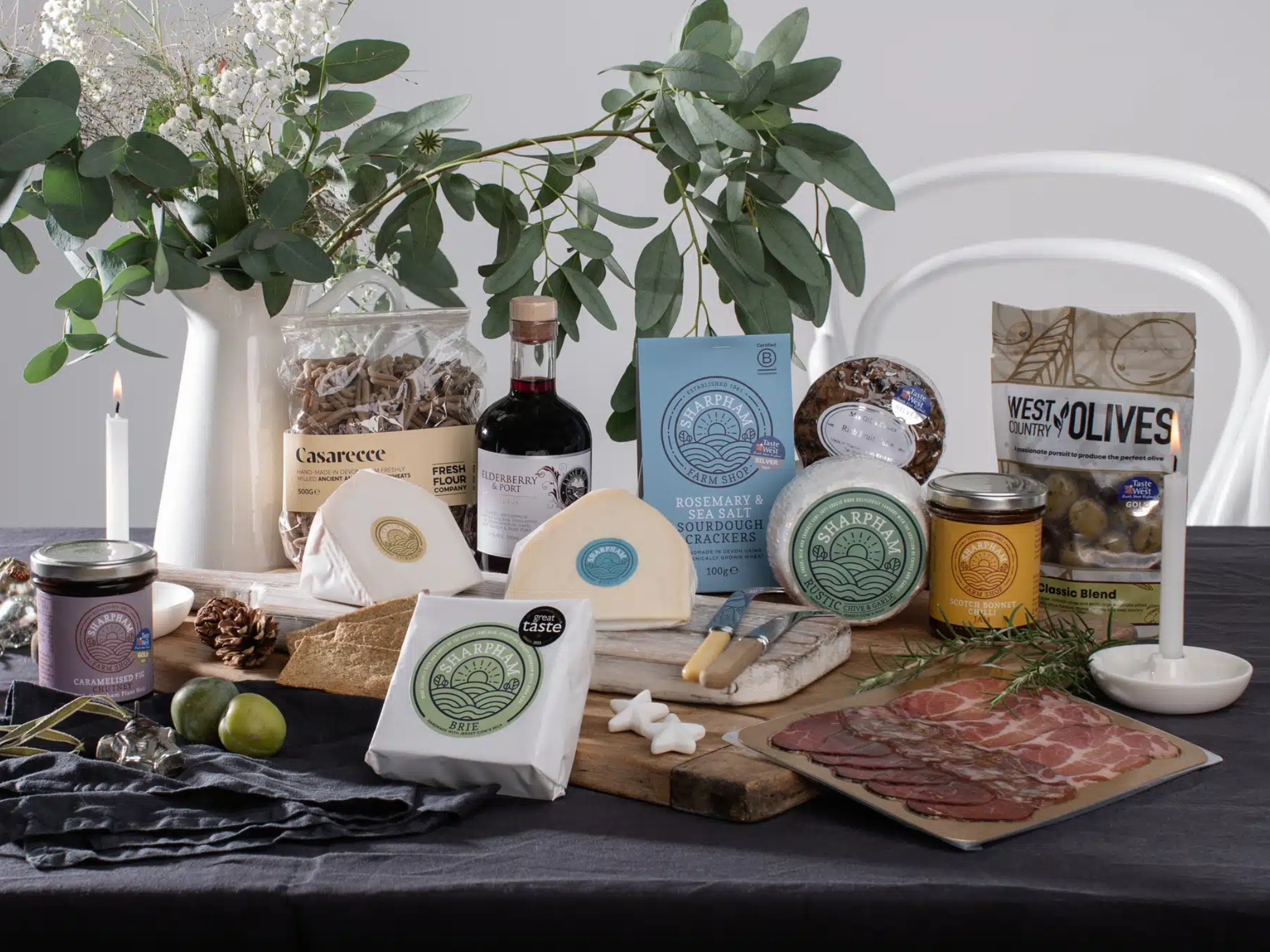 Sharpham Dairy Christmas celebration box