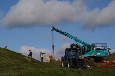 Sycamore Gap tree is finally lifted away after felling ‘prolonged its life’