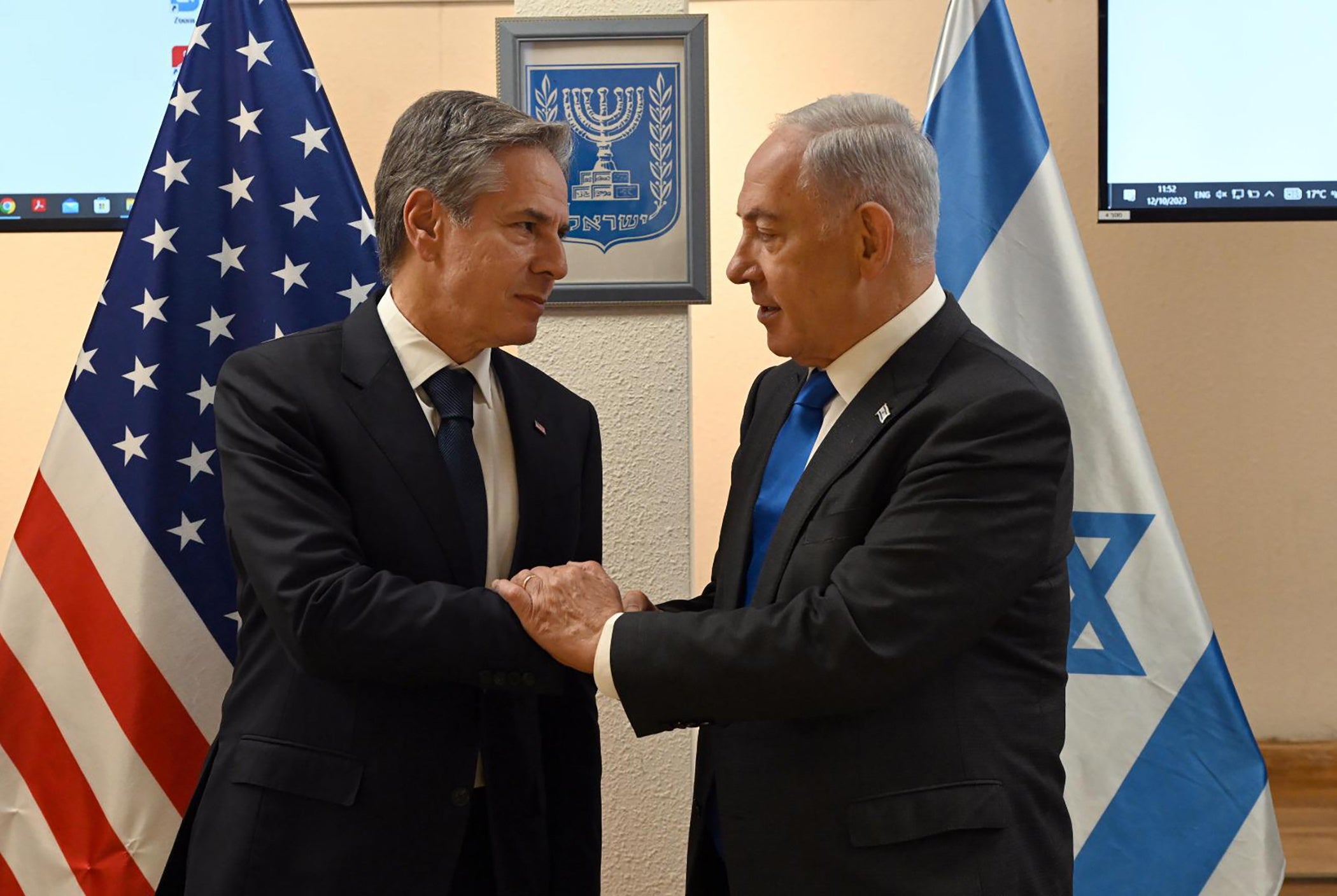 US secretary of state Antony Blinken and Israel’s prime minister Benjamin Netanyahu