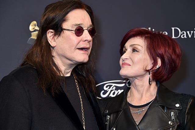 <p>Ozzy Osbourne and Sharon Osbourne</p>