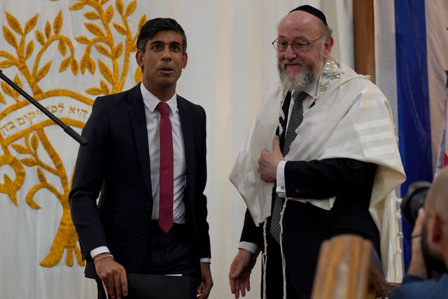 Prime Minister Rishi Sunak has announced increased funding to keep the British Jewish community safe (Lucy North/PA)