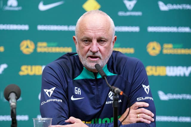 Graham Arnold called for Australia to win against England “for the kids and the nation” (Jonathan Brady/PA)