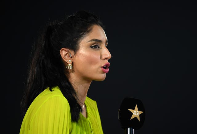 <p>File image: Zainab Abbas speaks at a T20 match between Pakistan and England at Karachi National Stadium in September 2022</p>