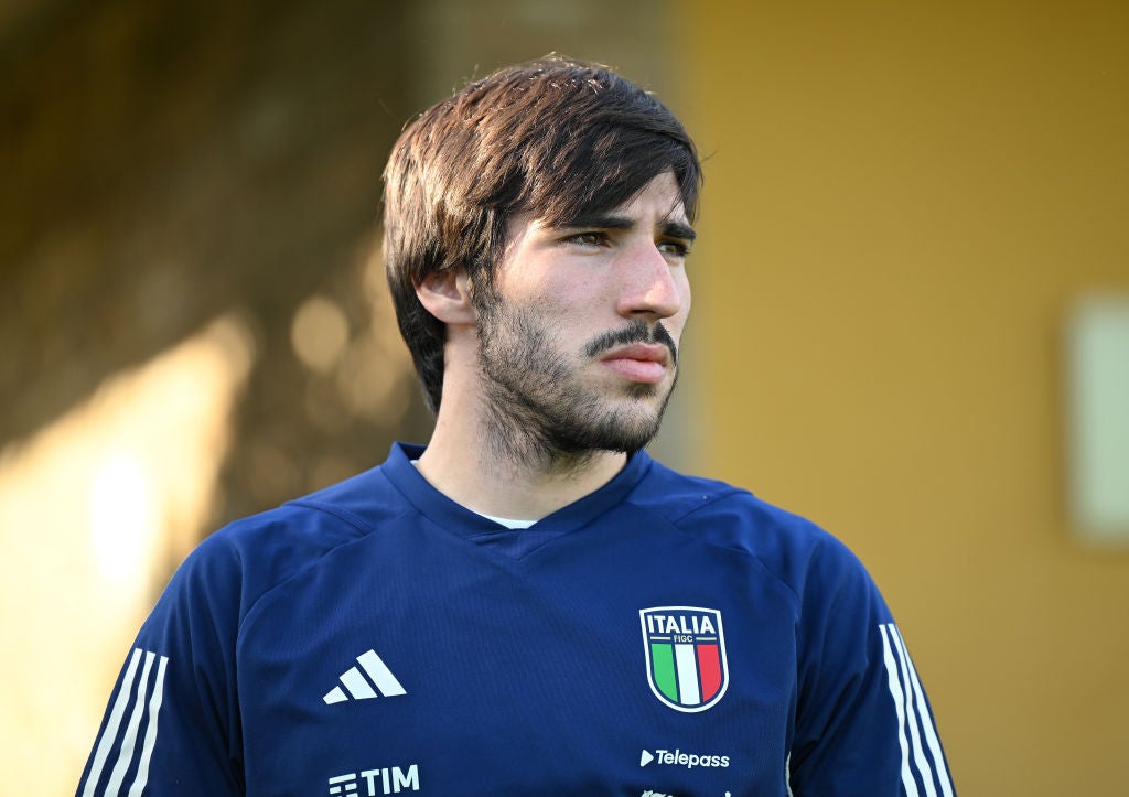 Sandro Tonali was sent away from Italy’s squad during the international break