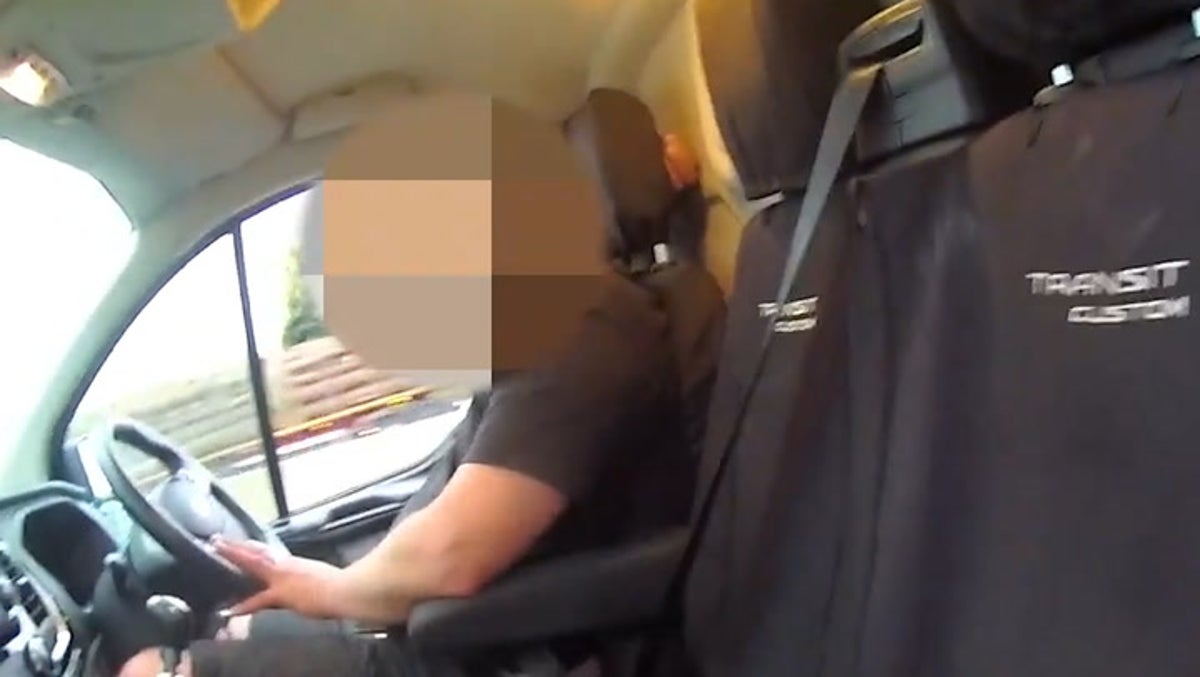 Watch: Drink-driver found fast asleep behind wheel after swerving across busy M1