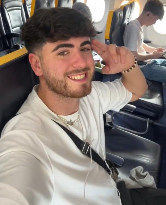 Small spender: Mr Ryan on his flight to Spain