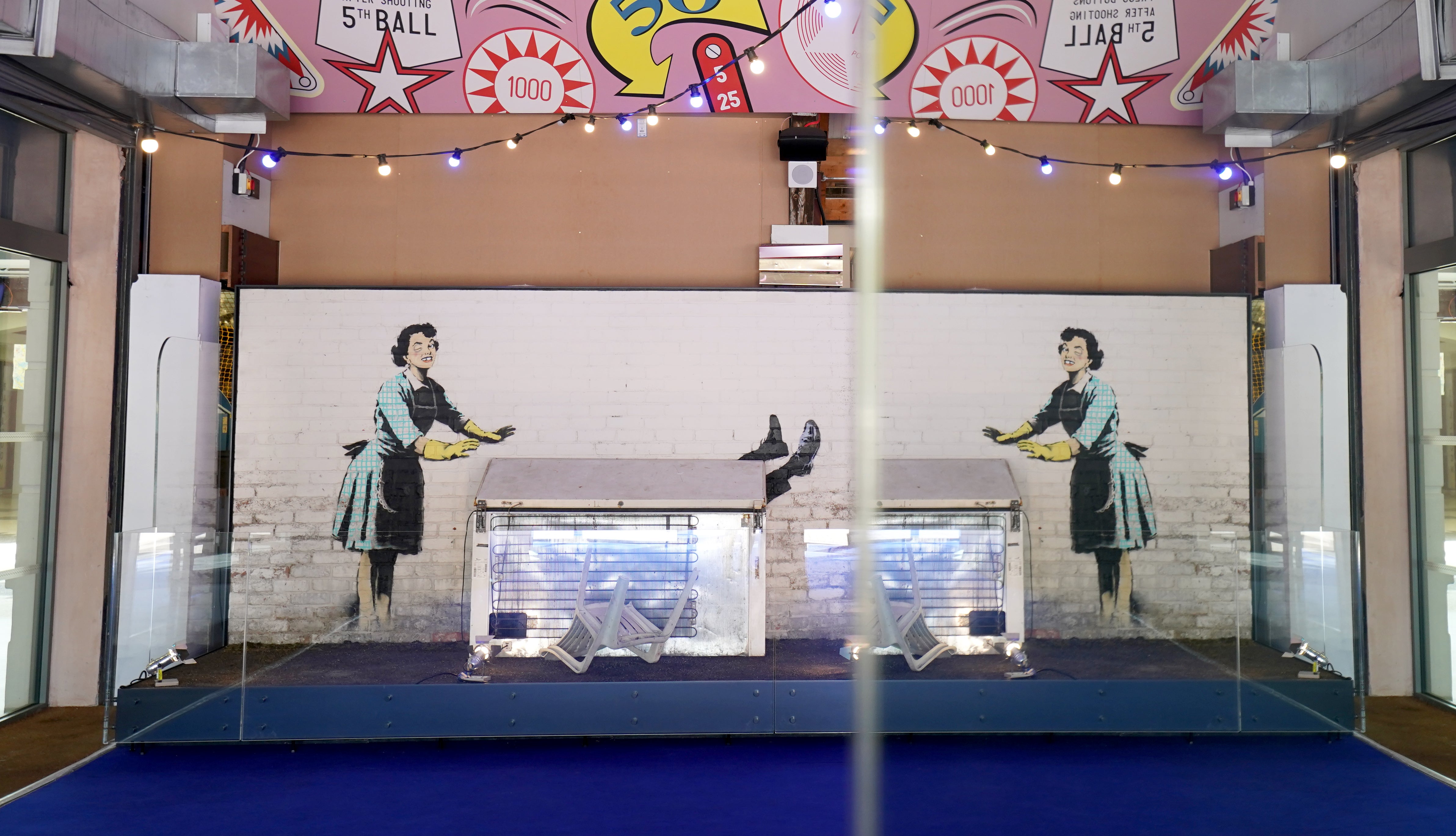 Another Banksy work, titled Valentine’s Day Mascara, popped up earlier this year