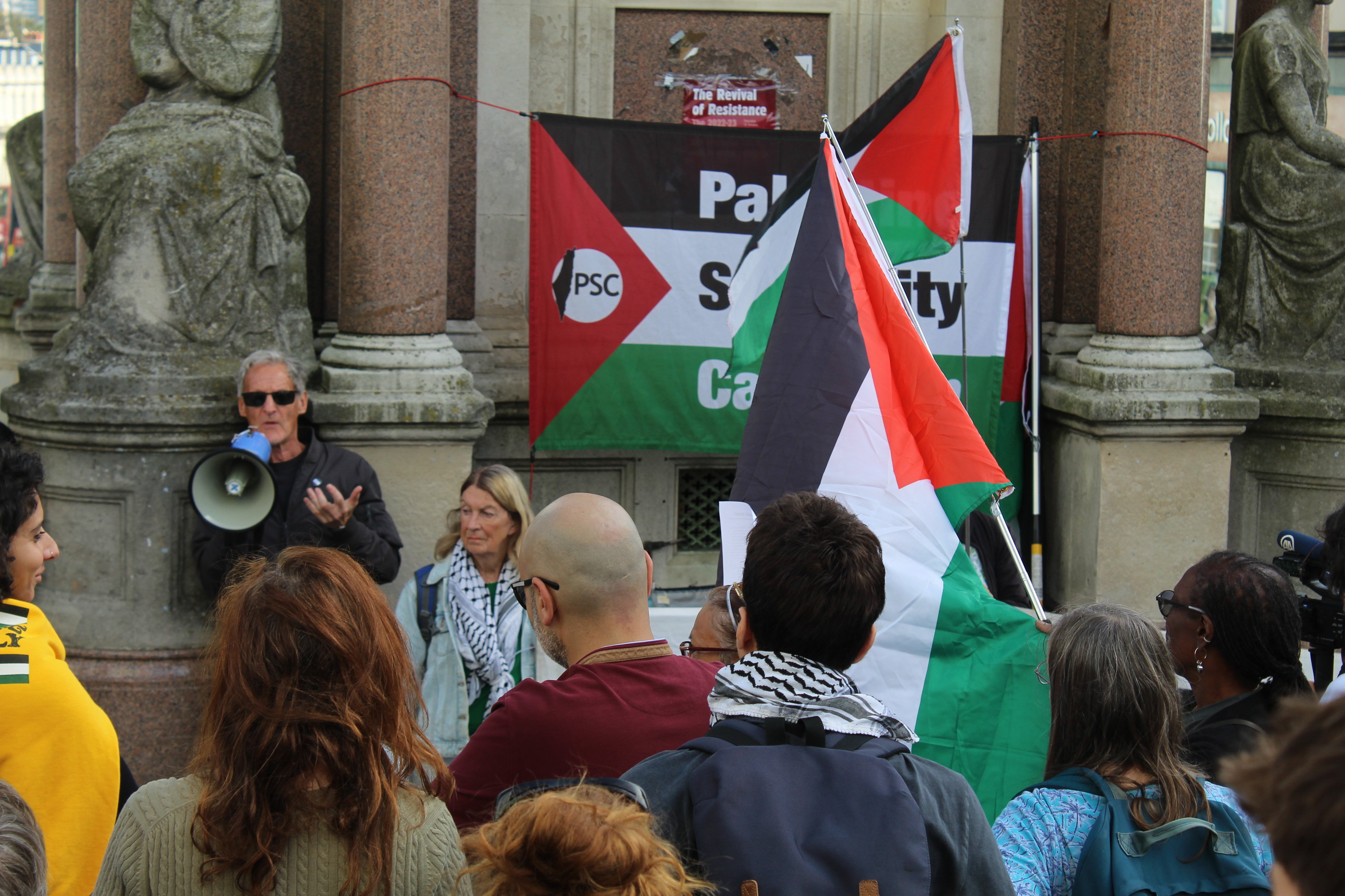 Protesters at a rally in Brighton