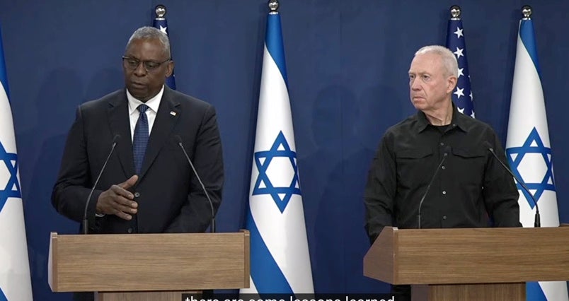 Lloyd Austin and Yoav Gallant hold joint press conference