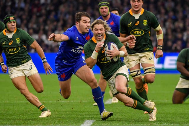 <p>France and South Africa played out a brutal Test match in Marseille last year </p>